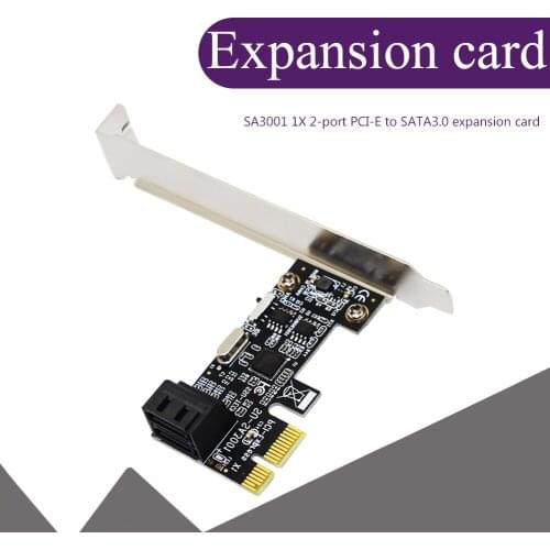 Sa3001 2-Port Sata Iii Pcie Expansion Card Sata 3.0 To Pci-e 1X Controller Card Pci Express Adapter Converter With Bracket