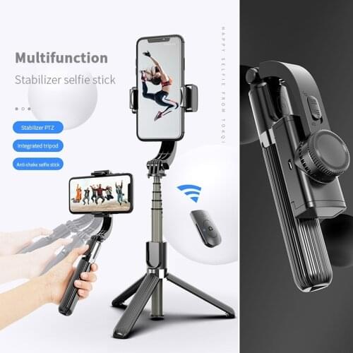 L08 Handheld Grip Stabilizer Tripod 3 in 1 Selfie Stick Handle Remote Holder Selfie Stand for iphone/Android/Huawei Mini Tripods