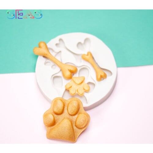Cat Dog Paws Bones Silicone Mold Cookie Chocolate Mould DIY Fondant Cake Decorative Tools Kitchen Tools