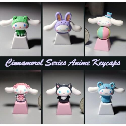 Gaming Accessories Mechanical Keyboard Keycap Personality Design Cartoon Axis Anim Keycap for Cute Cinnamon Dog for Big Ear Dog