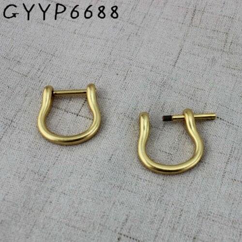 4-30pieces Special gold removable D ring loop for handbag detachable alloy screws Opened Handle connector hanger