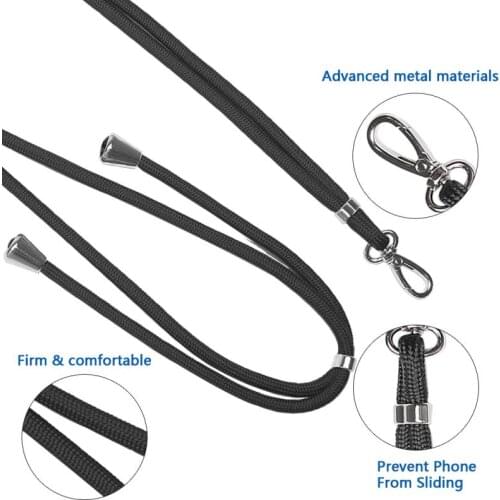 Phone Lanyard, Adjustable Detachable Neck Cord Lanyard Strap And Phone Safety Tether For All Phones And Case Combination