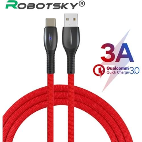 USB C Fast Cable USB Type C Mobile Cable 3A USB Charging Cable For Xiaomi Poco Redmi Note 10 Pro Huawei P40 USB-C Type-C Cable