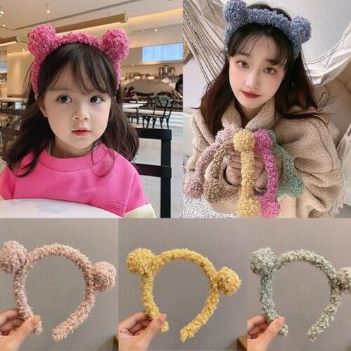 Ruoshui Woman Plush Hairband Girls Lovely Headband Bear Turban Bezel Hair Accessories Headwear Oranments Hair Hoop