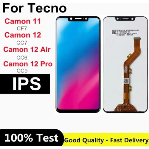 For Tecno Camon 11 CF7 12 Air CC6 CC7 LCD Display Touch Screen Digitizer Assembly For Tecno Camon 12 Pro CC9 LCD