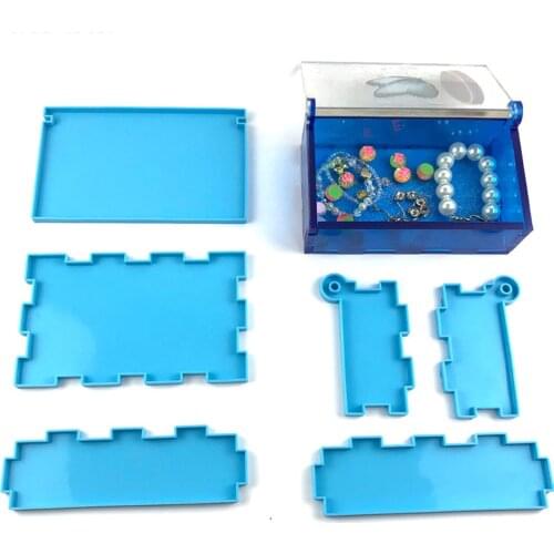 1 Set Large Domino Storage Box Silicone Mold for DIY Epoxy Resin Domino Box Mould Container Casting Mold Handicraft Making Tool