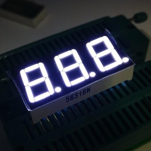 10PCS New and original 3 Bit 0.56 inch Digital Tube LED Display white Light 7 Segment Common Cathode/ Anode