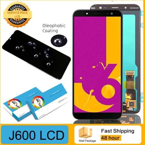 100% Original 5.6'' Display for SAMSUNG Galaxy J6 2018 J600 J600F LCD with frame Touch Screen Digitizer Repair Parts
