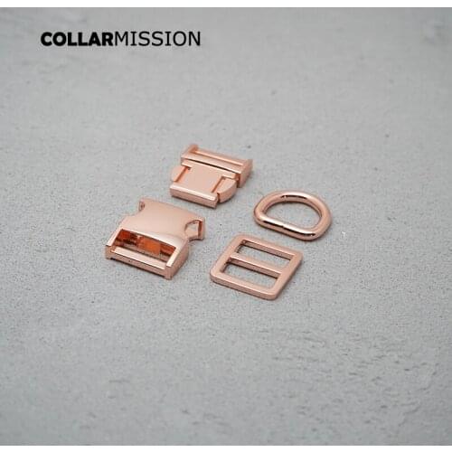 100pcs/lot (metal buckle+Tri-Glid+D ring/set)20mm metal plated buckle for bag webbing DIY dog collar accessories 8 colours