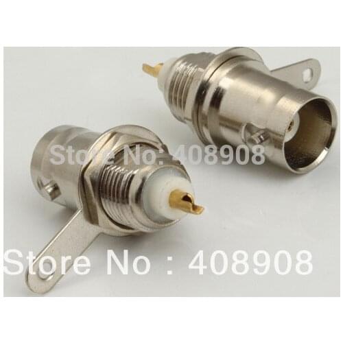 100 PCS Chassis Radial RF BNC Probe Panel Mount Female Connector Adapter Plug