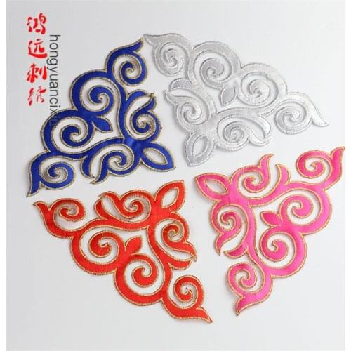 20Pcs Embroidery Cloth Stickers Cloth Iron on Applique Subsidy Hot Flower Dress Stage Clothing Accessories