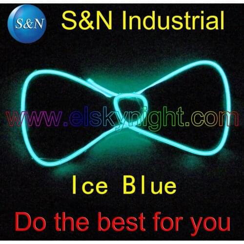 2017 Future warrier ice blue Light Up LED Bow Tie glowing EL wire Bow Tie For DJ,bar,club and Evening Party