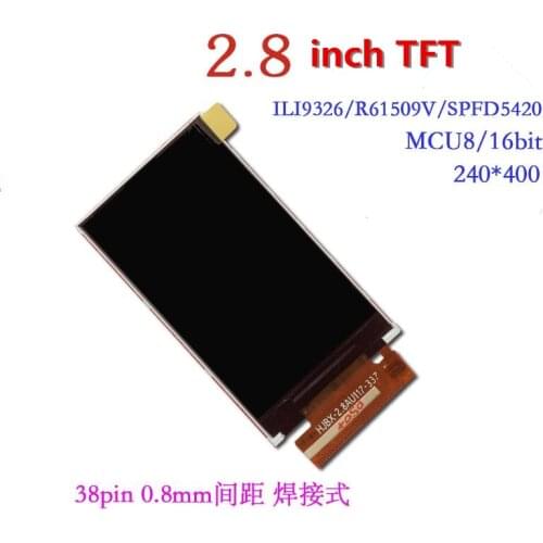 2.8 inch TFT LCD screen WQVGA 240*400 16:9 ILI9326/R61509V