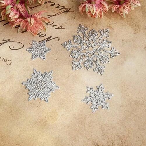 4 Pcs/set Snow Craft Dies cut Metal Cutting Dies for Scrapbooking DIY Greeting Cards Making Home Party Decoration