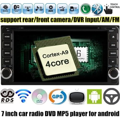 7'' inch for Android 4.4 2 Car DVD Player radio for Toyota Hilux Vios Old Camry Corolla Prado RAV4 2003- 2007 GPS WIFI