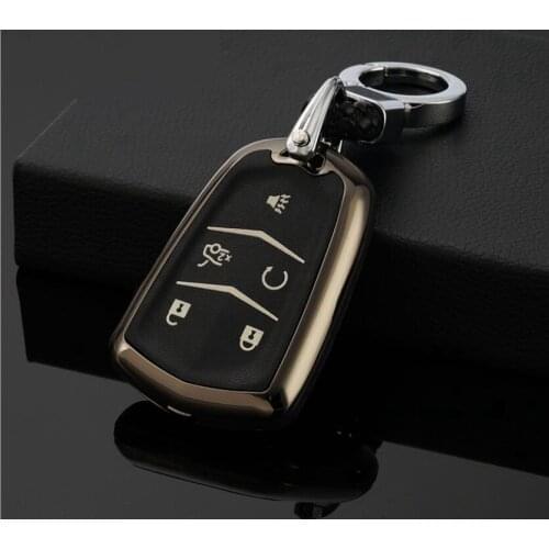 Car Genuine Leather Key Case Holder Shell For Cadillac ESV Escalade CTS XTS SRX ATS 2015 2016 2017 2018 CT5 XT5 XT6 Accessories