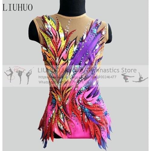 Figure Skating Dress Women leotards gymnastics girls leotard Performance Rolare skating dress Competition Dress for Ice Skating