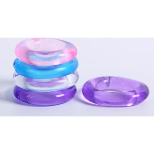 FREE SHIPPING!! 10 pcs Silicone Time Delay Penis Ring Cock Rings Adult Products Male Sex Toys Crystal Ring Color Random