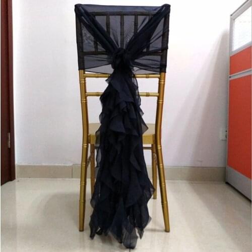 Free Shipping 100pcs Chiffon Chair Hood for Wedding Theme Party Chair Sash Chair Bow More Colors Available