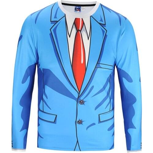 Free shipping Conan Uniform T-shirt school uniform shirt Pant Tight 3D shirt Hot 3D T-shirt for daily wear causal 3D tops