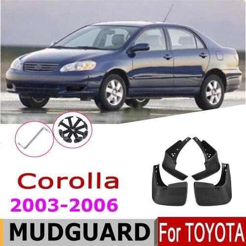 Mudguards For Toyota Corolla 2006-2003 Toyota Corolla 2005 Over Fender Mud Flaps splash Guards Car Splash Accessories 2004