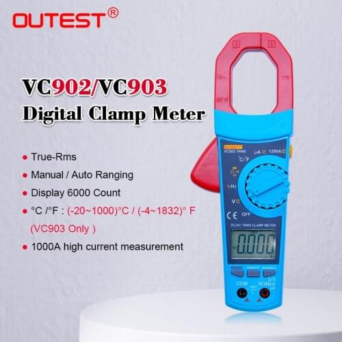 Digital clamp meter AC/DC Current Voltage Capacitor Resistance Tester Multimetr true RMS 6000 Counts with backlight Auto Range