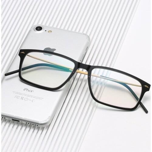 Denmark Acetate Glasses Frame Men Square Myopia Prescription Optical Titanium Eyeglasses Frame Luxury Screwless Eyewear 6507