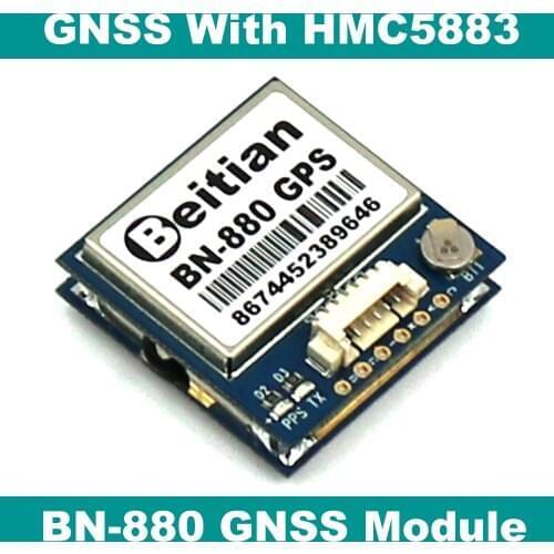 BEITIAN GNSS module GPS GLONASS Dual flight control GPS module compass HMC5883L AMP2.6/PIX4/PIXHAWK,BN-880