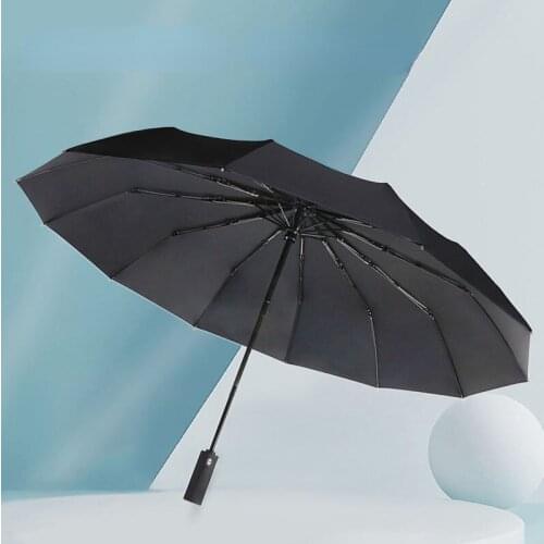 Quality New Automatic Rain Umbrella Windproof Auto Folding Black Umbrella Men Women Outdoor Travel Business Foldable Car Parasol