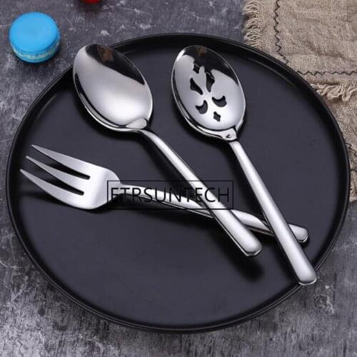 50pcs Serving Spoon Fork Slotted Skimmer Conlander Stainless Steel Durable Buffet Party Dinner Tableware