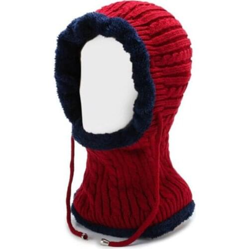 Unisex mens earmuffs hat beanies winter new women plus woolen ski cap thick warm fluff knitted hat beanie hats for men women