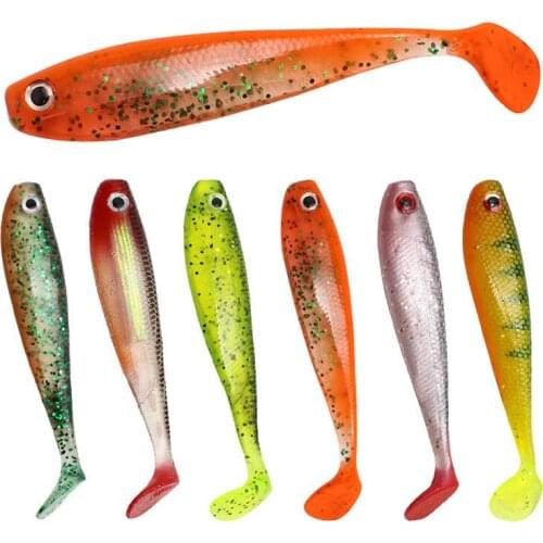 Soft Baits Fishing Lures T Tail Single Tail Soft Maggot Lure 11.5cm/12.7g Soft Fish Soft Lure Rainbow Torpedo Frog Bionic Bait