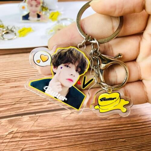 New Tide Cute KPOP Bangtan Keychain New Album Boys Butter Keyring Alloy Key Chain Pendant