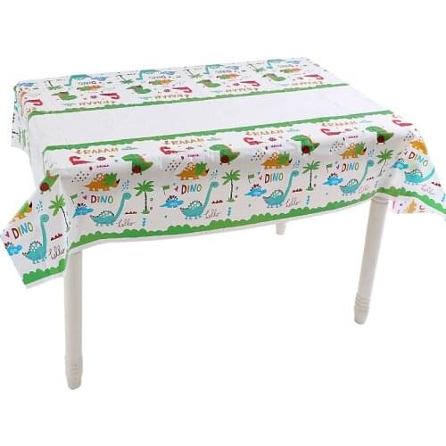 Omilut Dinosaur Birthday Party Disposable Tablecloth Cartoon Dinosaur Party Decor Baby Shower Boy Disposable Decor Supplies
