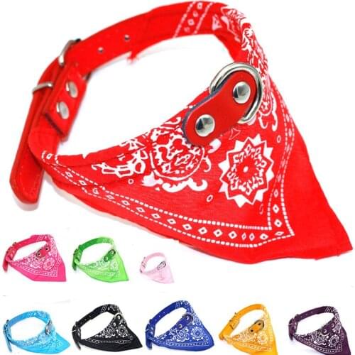 PU pet triangle scarf collar pet accessories dog saliva scarf multi-color optional