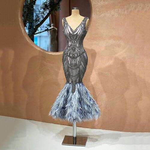 SILIWEYA Women's Evening Dresses Below The Knee