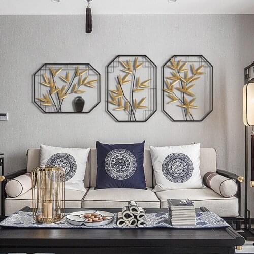 Modern Decoration Chinese Style Wrought Iron Room Decor Aesthetic Living Room Home Decoration Wall Bedroom Hanging Decoration