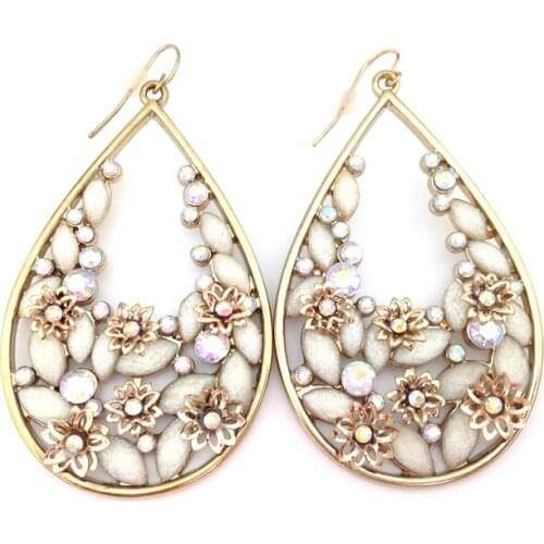 Women Special store Rhinestone imitation jewelry Burning Gold Water drop pendant hanging Earrings brincos female earing