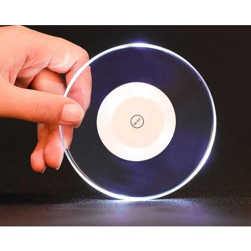 LED Light Bottle Stickers Coasters Cup Holder Mat Waterproof Luminous Party Drink Cup Mat For Christmas Vase New Year Halloween