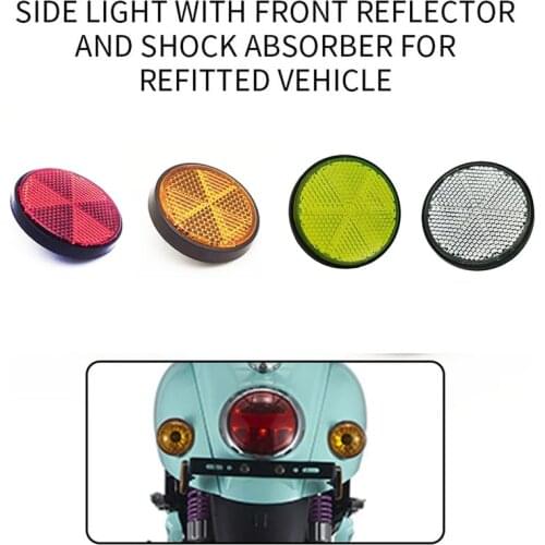 2pcs/set Round Warning Strip Reflective Sticker Car Motorcycle Bike Caravan Lorry Screw On Safety Reflector Stickers Decals