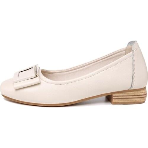 Square-Toe And Square-Heel Single Shoes With Foot Solid Color WomenS Shoes Platform WomenS Shoes