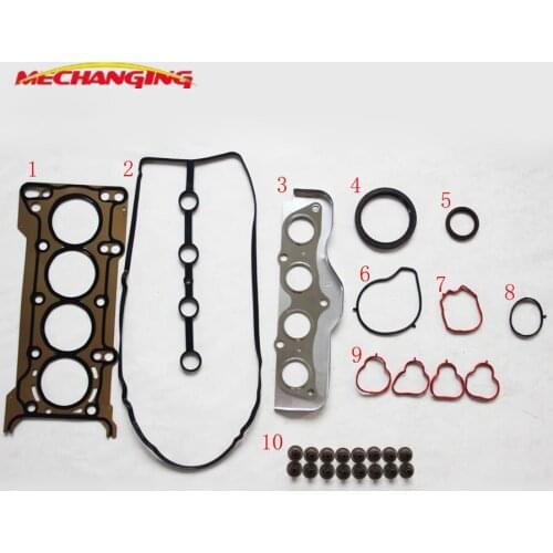 ZJ ZJ-VE For MAZDA2 (DE) 1.3L METAL Engine Components Gasket full set Automotive Spare Parts Overhaul Package 8LB4-10-271B