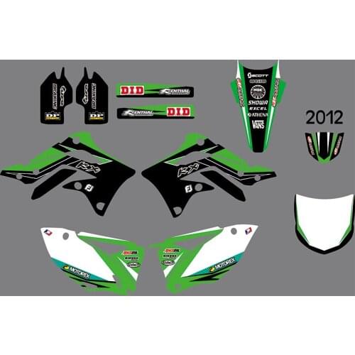 0753 motorcycle Team Graphic & Backgrounds Decal Stiker Kits for Kawasaki KXF450 2012
