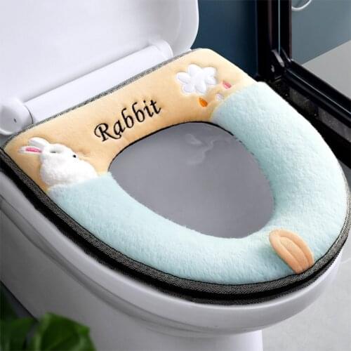 1Pcs Winter Soft Warm Toilet Seat Cover Washable Reusable Comfortable Bathroom Accessories Bathroom WC Cover Bathroom Supplies