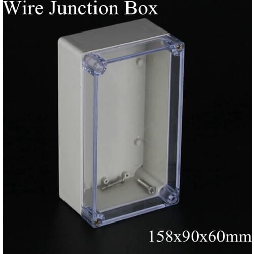 158x90x60mm ABS IP65 Waterproof Plastic Wire Junction Box Transparent Enclosure Clear Project Case Electronic Terminal