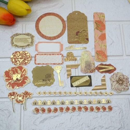 22 Tags Icons Banners Die cut piece collection die cut cardstock piece Perfect for card making scrapbooking Rustic papers