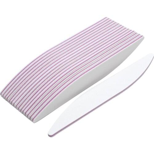 25Pcs Nail Files For Manicure Nail Buffing 100/180 White Sandpaper Washable UV Gel Polisher Block Nail Accessoires Tools