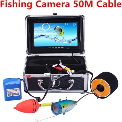 50M Underwater Fish Finder Professional Fishing Camera 12pcs LED 1000TVL Camera 7 inch Screen Underwater Camera Ice Fishing