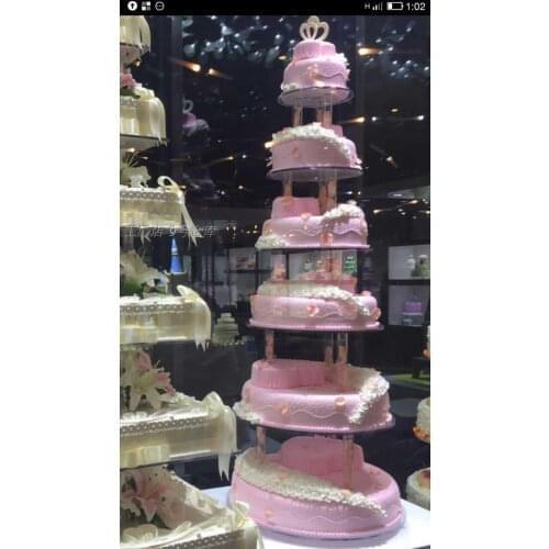 6 tiers round wedding Cake Stand cupcake holders wedding party Crystal Cake Display wedding centerpiece