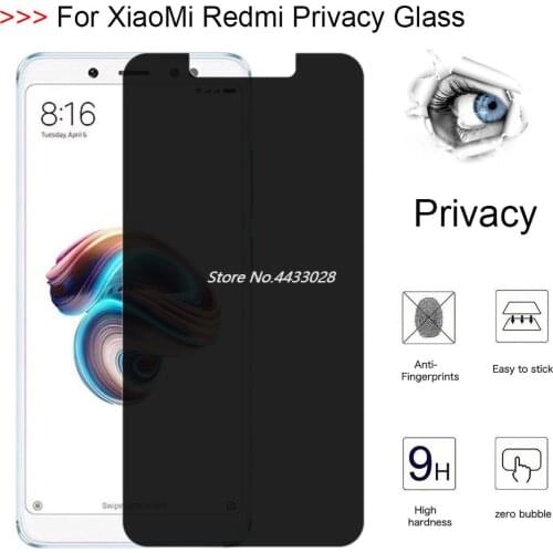 9H Privacy For Xiaomi 5X 6X A1 A2 Pocophone F1 Redmi 5 6 Pro S2 Note5 Pro Note6 Pro Anti Peeping Tempered Glass Screen Protector
